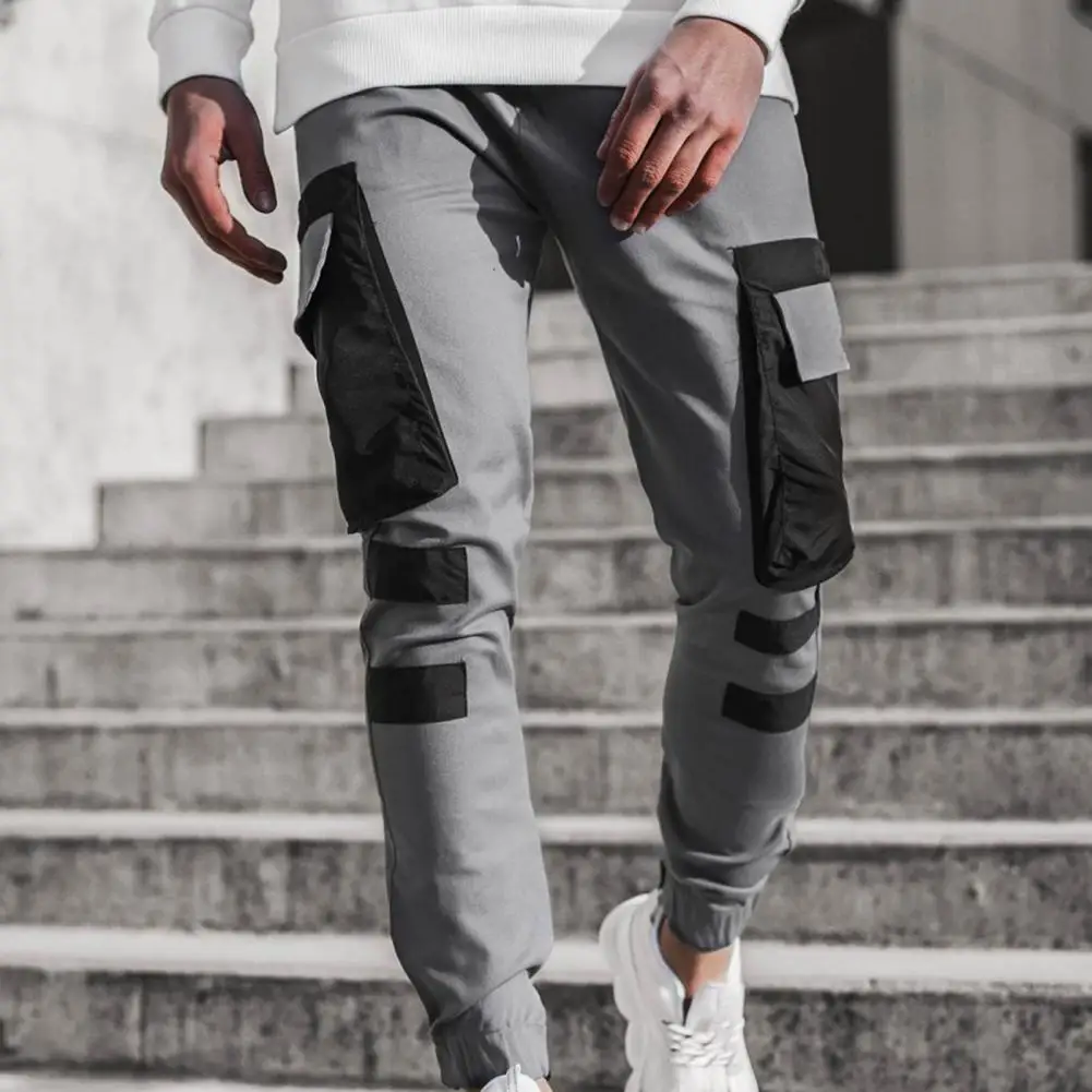 

Fashion Cargo Pants Elastic Ribbons Casual Baggy Jogger Workout Pants Sports Trousers All-Match