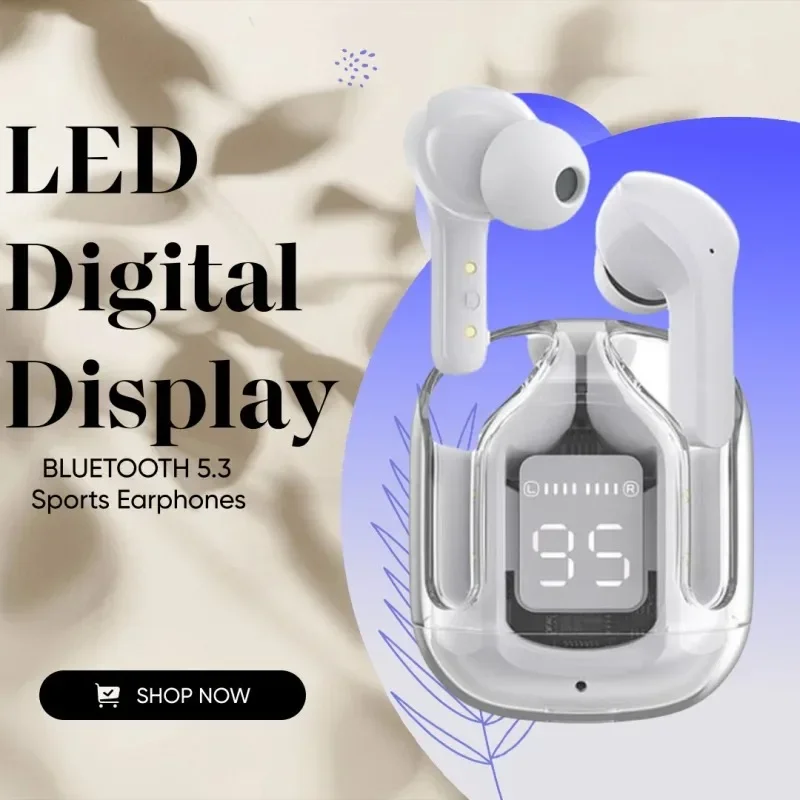 T2 Tws Беспроводная Bluetooth-гарнитура Bluetooth-наушники Прозрачные ENC Power Цифровой