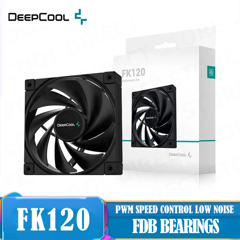 

DeepCool FK120 Case Fan 120mm CPU Cooler Fan Speed PWM Control in Liquid Cooler System Heat Sink Ventilator Silent FDB Bearing