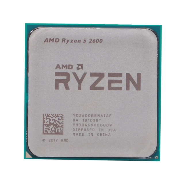 Used AMD Ryzen 5 2600 R5 2600 3.4 GHz Six-Core Twelve-Thread 65W CPU Processor YD2600BBM6IAF Socket AM4 1