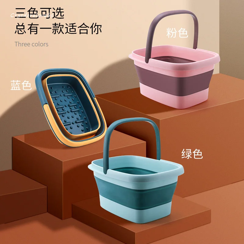 

Japanese Style Foot Bath Foldable Silicone Foot Bath Household Portable Massage Foot Wash Bucket Fishing Car Wash Bucket