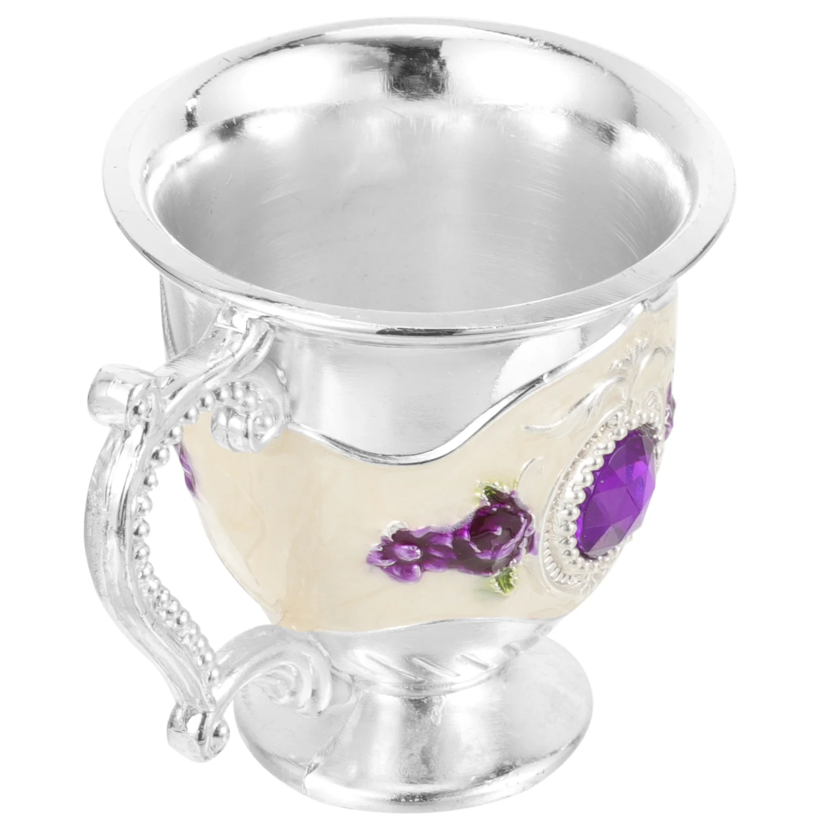 

Embossed Glass Decorative Cup Mini Variety Drinking Alloy Elegant Cups Small Water Tea
