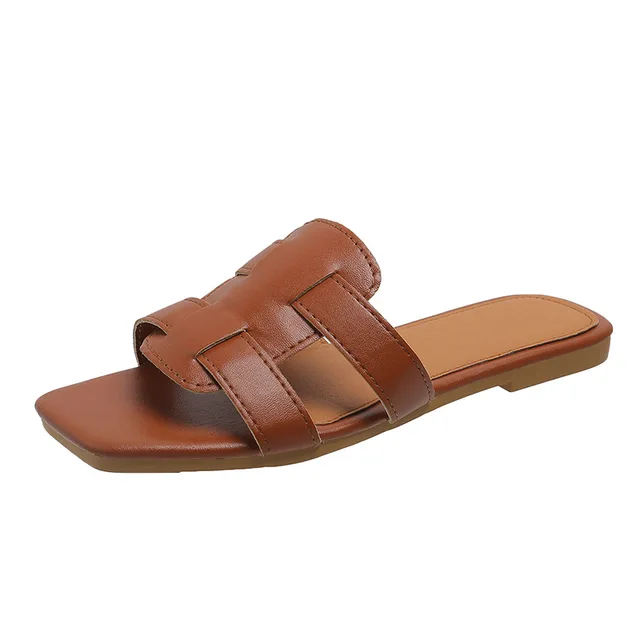 2023 New Summer Women's Slippers Roman Fashion Designer Flat Sandals Latex  Soft Sole Shoes Female Breathable Beach Flip-flops | АлиЭкспресс
