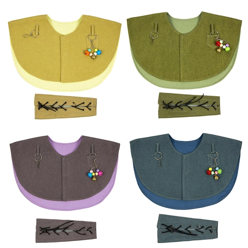 

Parrot Anti-scratch Shoulder Protector Cape Arm Cover for Bird Poops Shawl Guard for Small Medium Large Birds 4 Colors