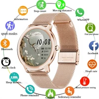 2021 new smart watch women physiological heart rate blood pressure monitoring for android ios waterproof ladies smartwatch