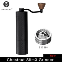 timemore store slim3 plus up manual coffee grinder mini burr steel core send cleaning brush for kitchen