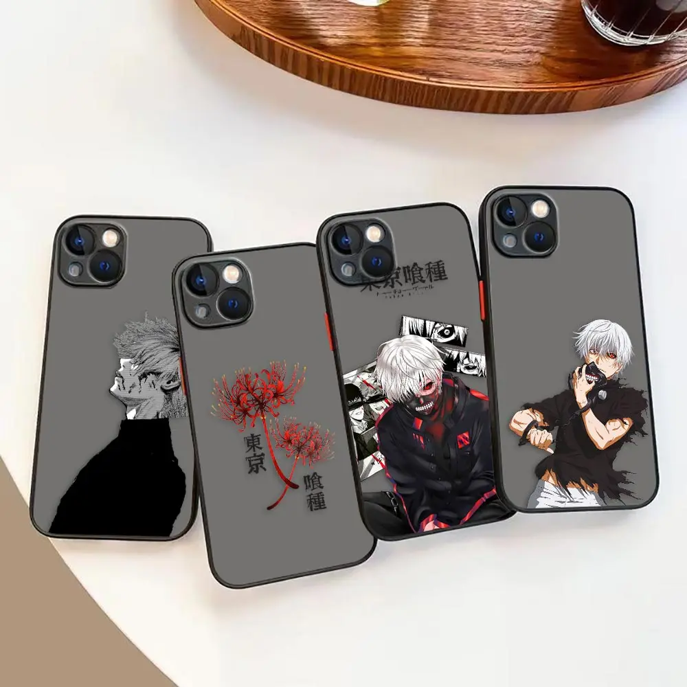 

Matte Case for iPhone Apple 14 13 11 12 MINI Pro XS Max XR X 7 8 SE 2022 15 6 6S Plus Case Funda Anime Tokyo Ghoul Kaneki Ken