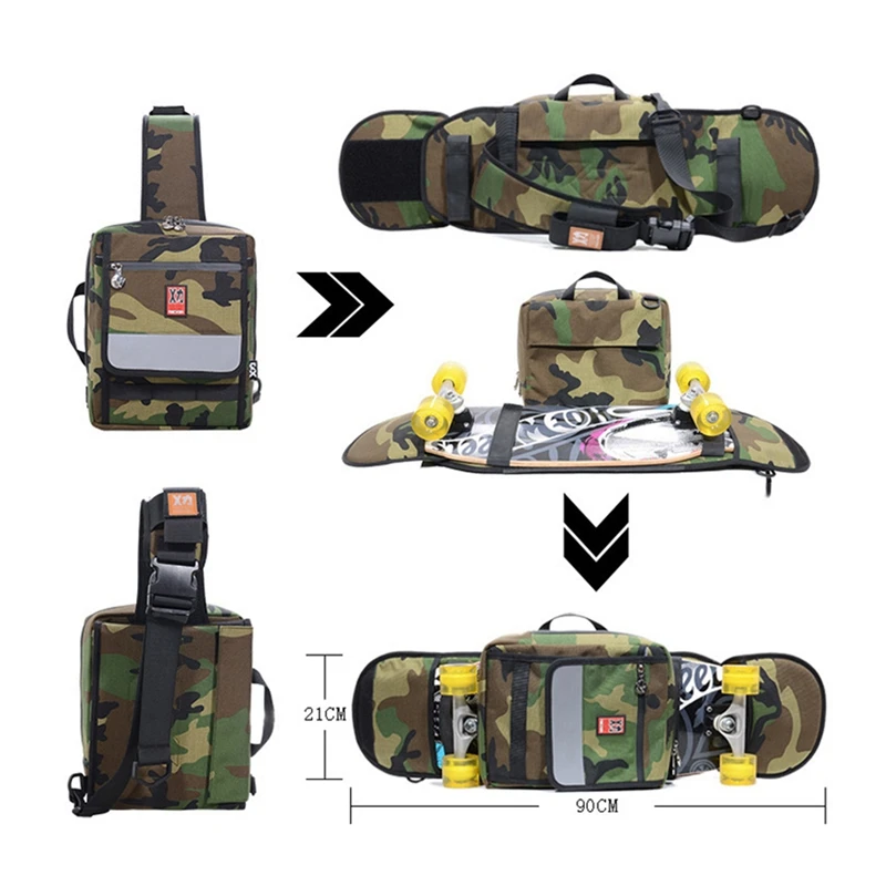Популярная простая камуфляжная сумка MACKAR из ткани Оксфорд для скйейтборда
