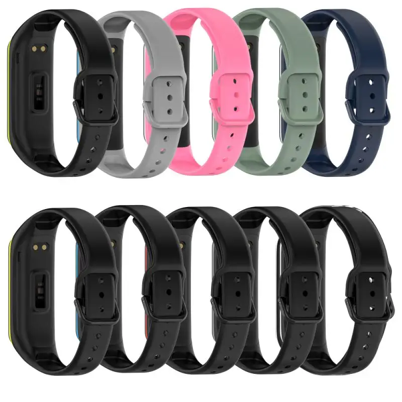 

Sweatproof Watchband Thickened Silicone Strap Two-color Smart Accessories Watch Strap For Samsung Galaxy Fit2 Waterproof