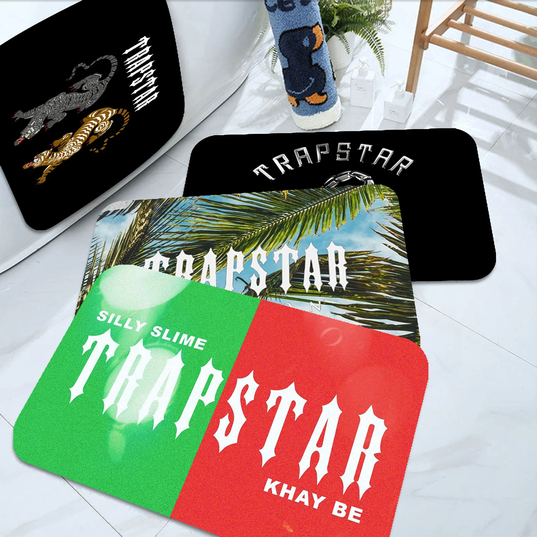 

T-Trapstar Logo Floor Mat Floor Mat Nordic Style Home Doormat Bathroom-Toilet Mats Bedroom Hotel Decor Mat