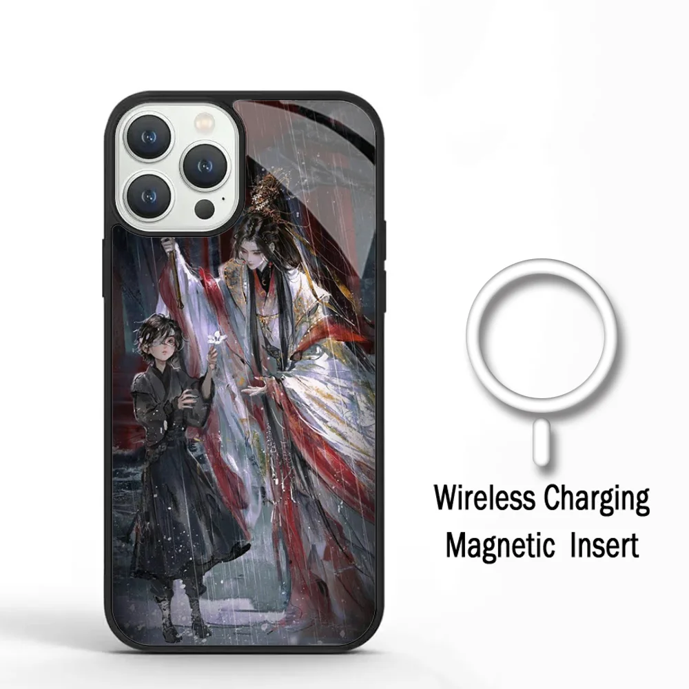Чехол для телефона Hua Cheng Xie Llian IPhone 11 12 13 14 15 Plus Pro Max зеркальный акриловый чехол Magsafe