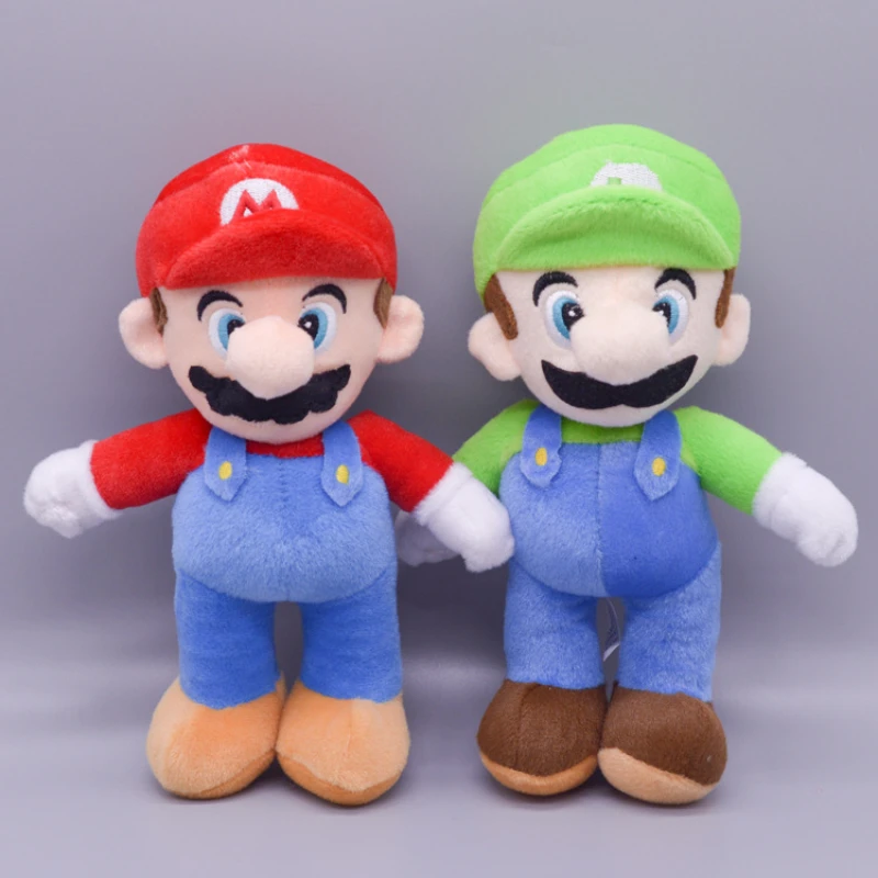 

25cm Super Mario Bros Game Anime Characters Luigi Plush Dolls Cute Figure Pendant Toys Stuffed Dolls Kids X-mas Birthday Gifts