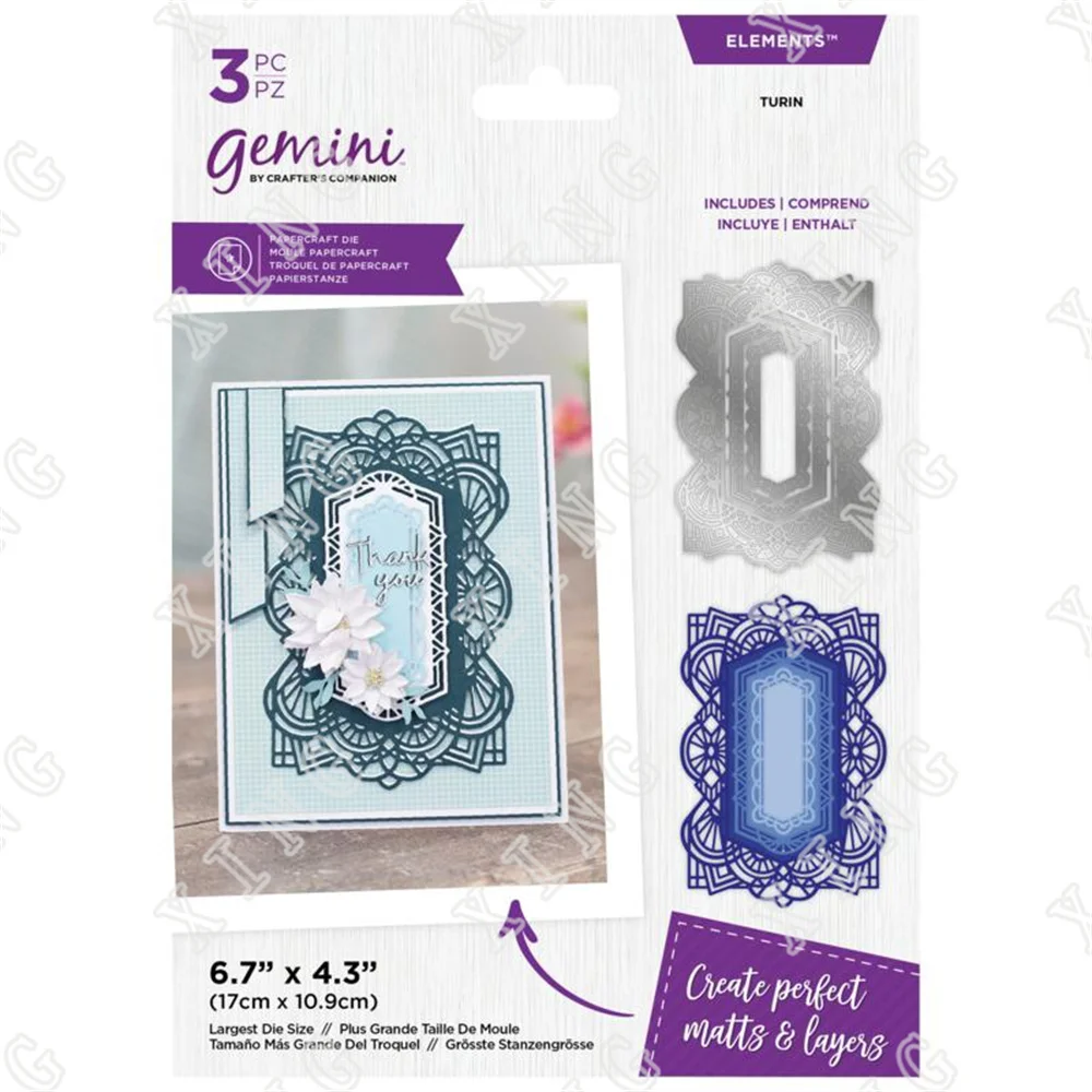 

Turin Rectangle Lace Border Metal Cutting Dies 2022 New Arrival Molds for Diy Scrapbooking Cut Die Handmade Decoration Stencils