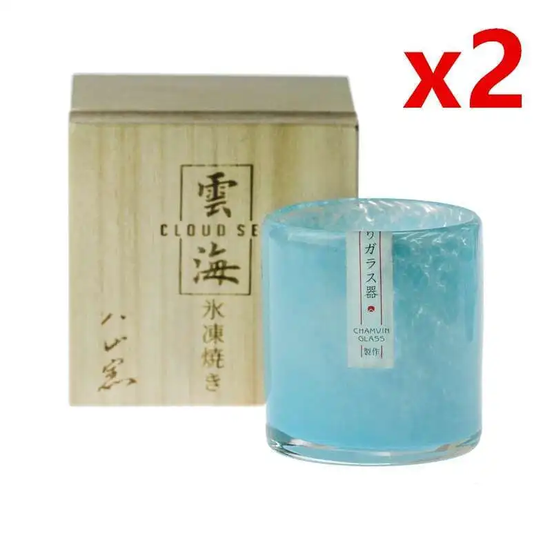 

Хрустальный бокал для виски Lovealty "Облака", небесно-голубой