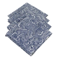 40x40cm square block print cloth napkins set of 10 japanese style dinner dish towel wedding restaurant bar table mat decoration
