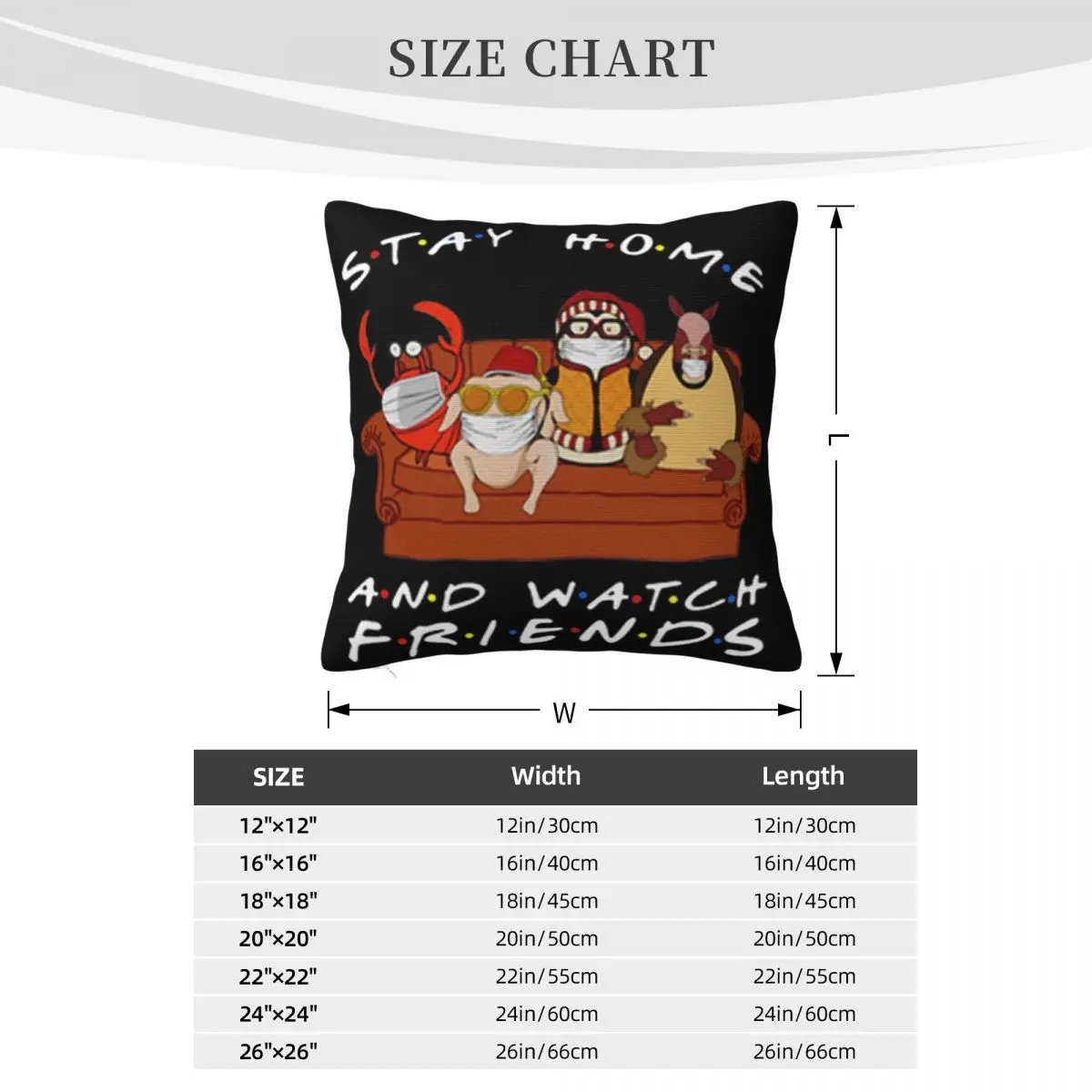Hugsy And Friends Stay Home Watch Normal Leisure Interested Pictures Famous Retro Pillow Case