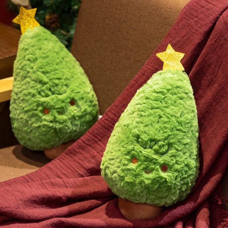 Рождественская елка в стиле Ins зеленая плюшевая игрушечная подушка креативный