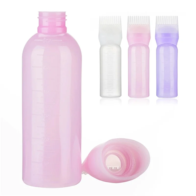 120ml Hair Oil Applicator Bottle Hairdressing Shampoo Bottle Hair Dye Refillable Bottle Hair Coloring Hairdressing Styling Tools