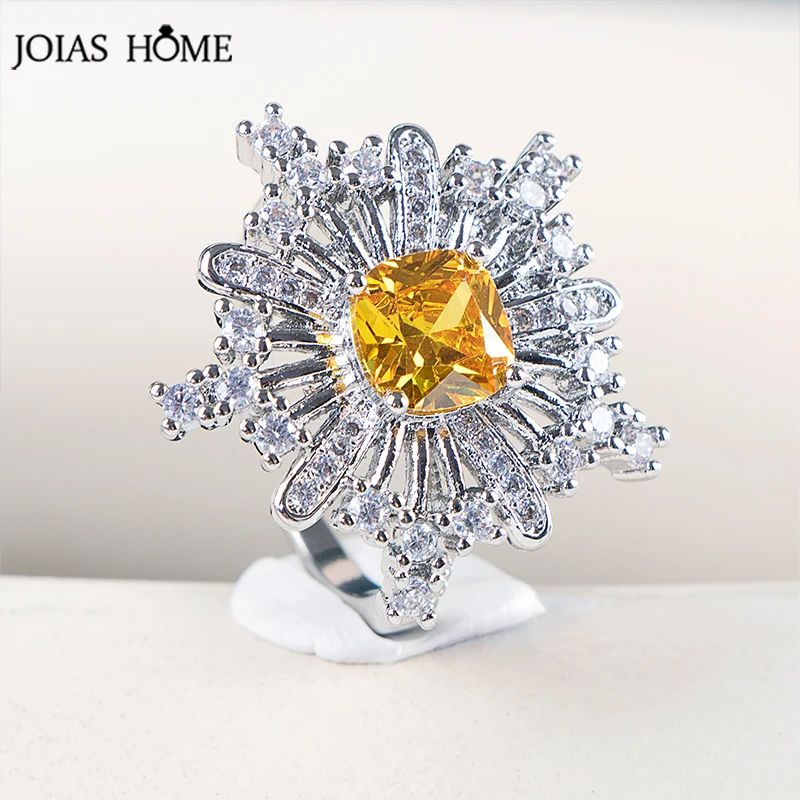 

JoiasHome роскошные серебряные ювелирные изделия 925 модные женские открытые кольца для вечерние ринки на годовщину милый подарок для жены