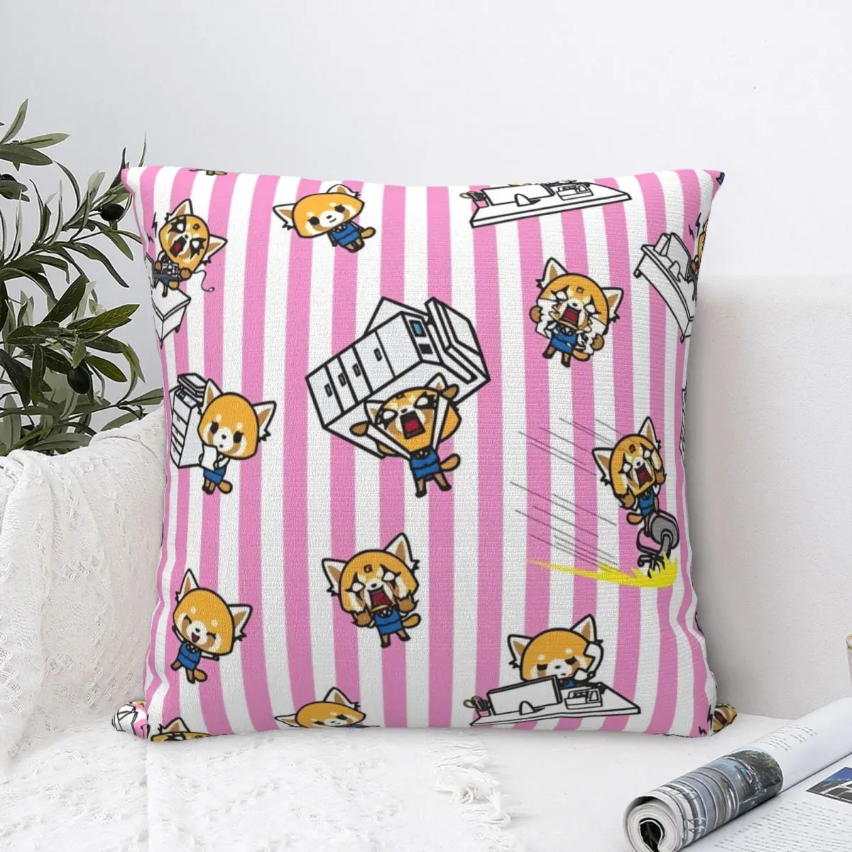 Sanrio Aggretsuko мультяшная наволочка в стиле ретро модная для свадебной вечеринки