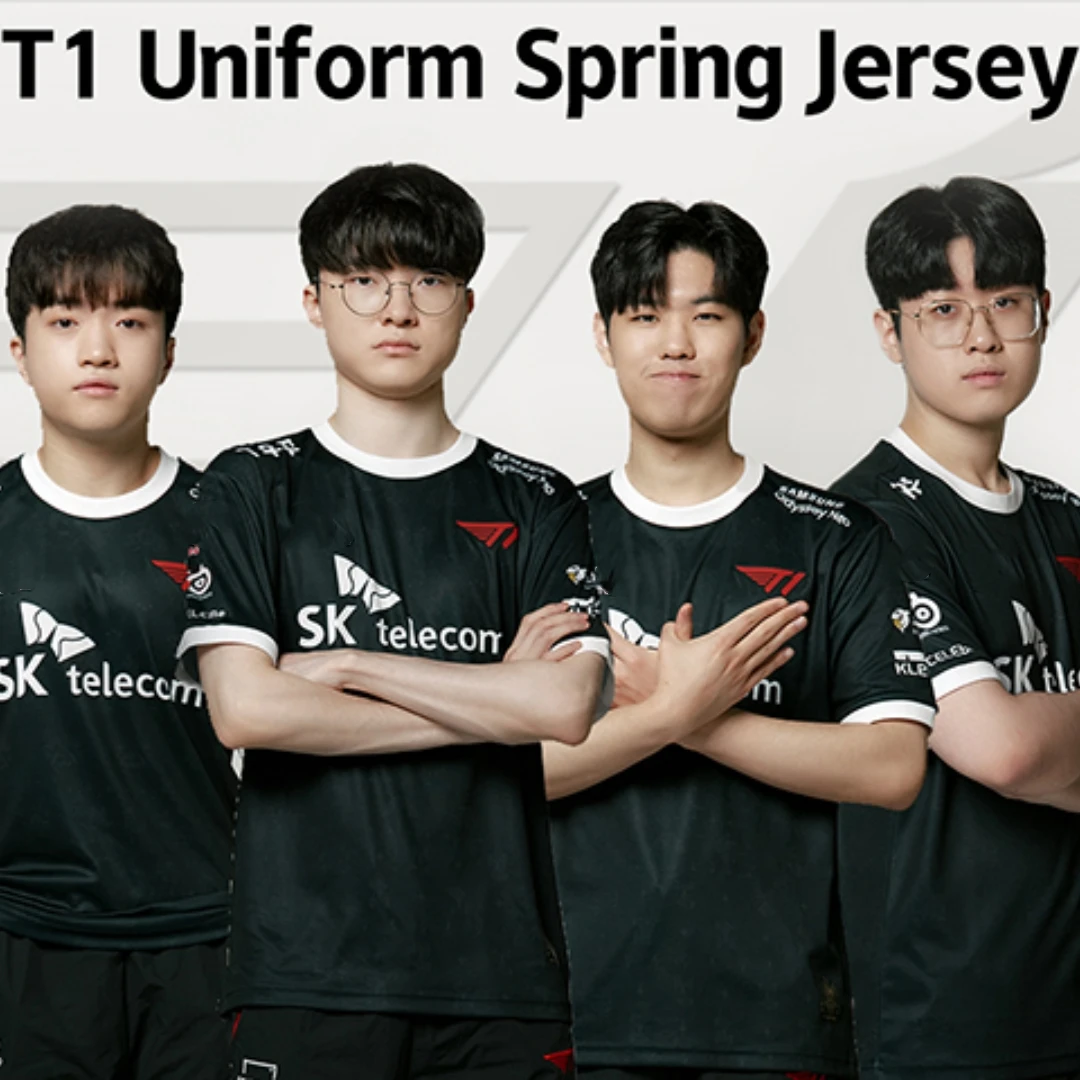 

SKT T1 2023 Team Jersey Uniform FAKER LOL League T1 T-shirt, LCK Custom Shirt Faker Keria Zeus Gumayusi, Electronic Sportswear