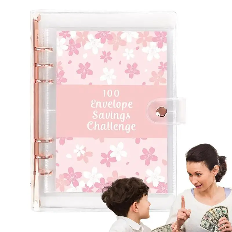 

100 Envelope Challenge Binder Cash Envelopes Savings Challenge Money Organizer Cash Saving Challenge Book Waterproof Budget
