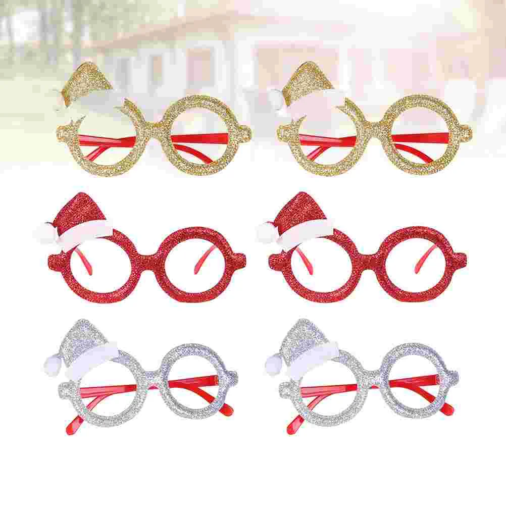 

6pcs Christmas Frame Christmas Party Eyeglasses New Years Eve Party Glasses for Kids Christmas Eyewear