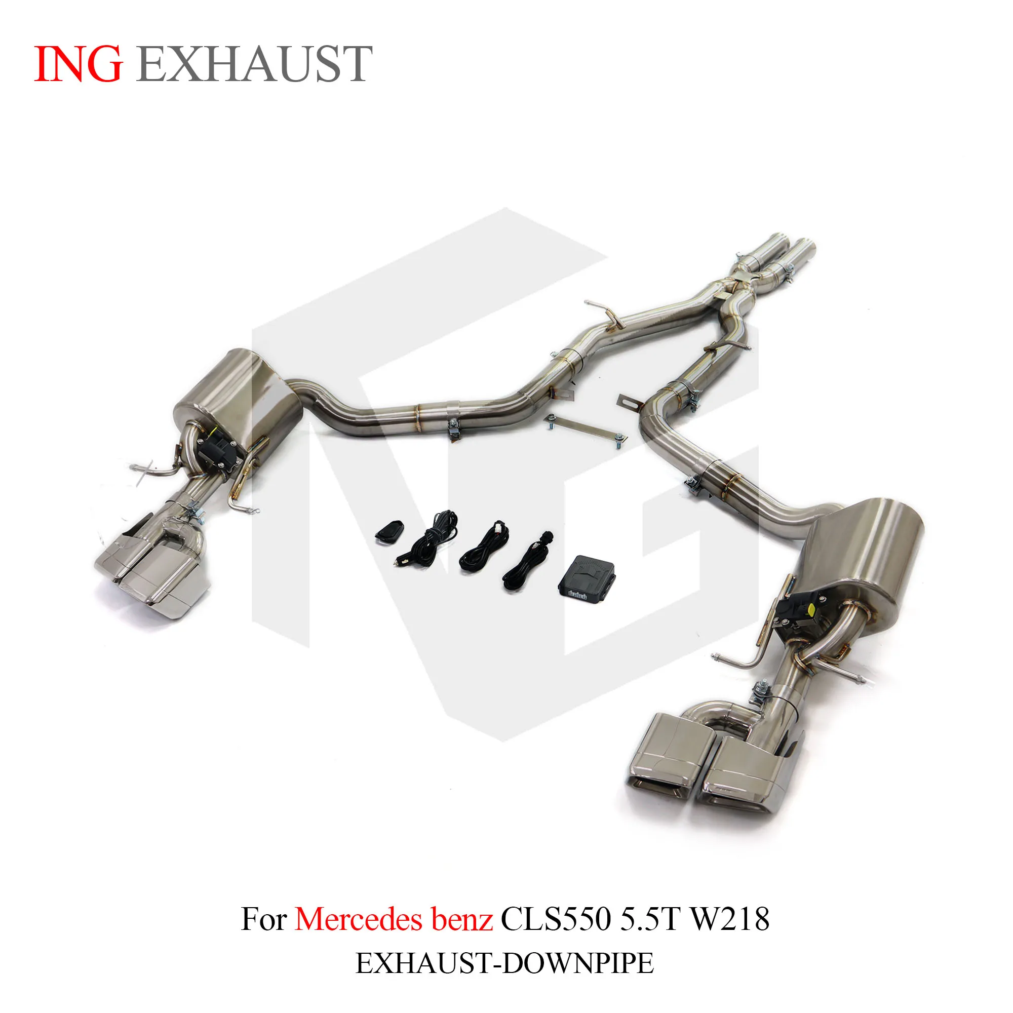 Автомобильный глушитель двигателя ING SS304 Catback для Mercedes BENZ AMG CLS550 5 T W218