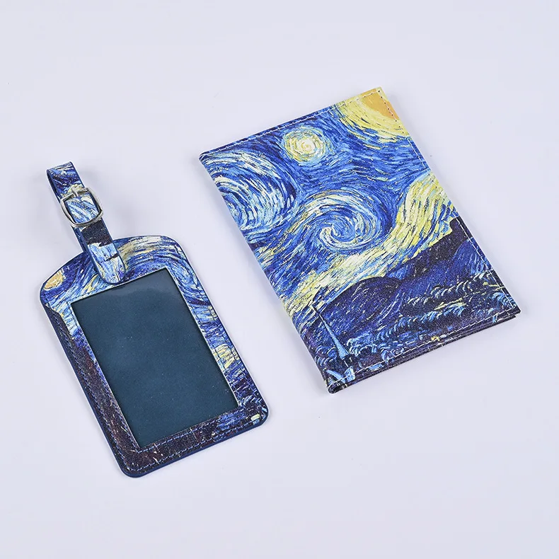 Tag Set Travel Document Holder Pu Leather Case For Passports