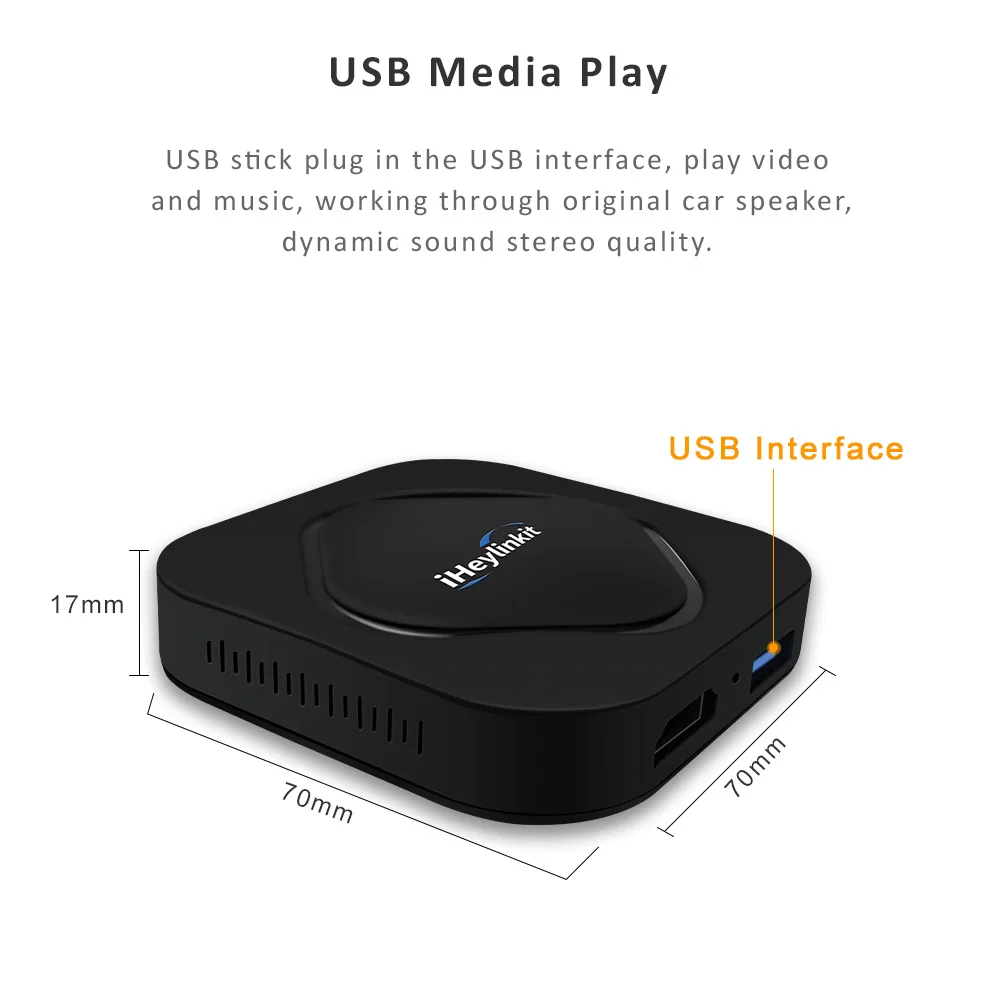 iHeylinkit Mini Smart Ai Box Apple CarPlay Wireless Android Auto HDMI Output Netflix YouTube 4G LTE Phone GPS For Wired Car Play images - 6