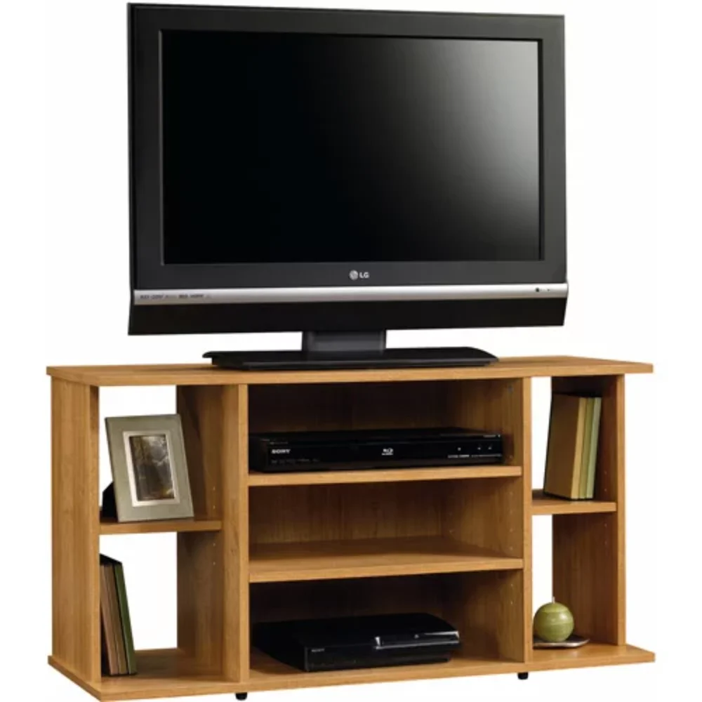 

TV Stand for TVs Up To 42", TV Stand Living Room Furniture，Light Luxury with Shelving, Living Room ,bedroom,Highland Oak Finish