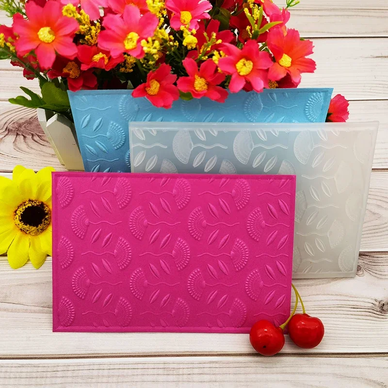 Тисненая папка с текстурой 3-d-Необычные цветы для ручной работы кирпичная стена