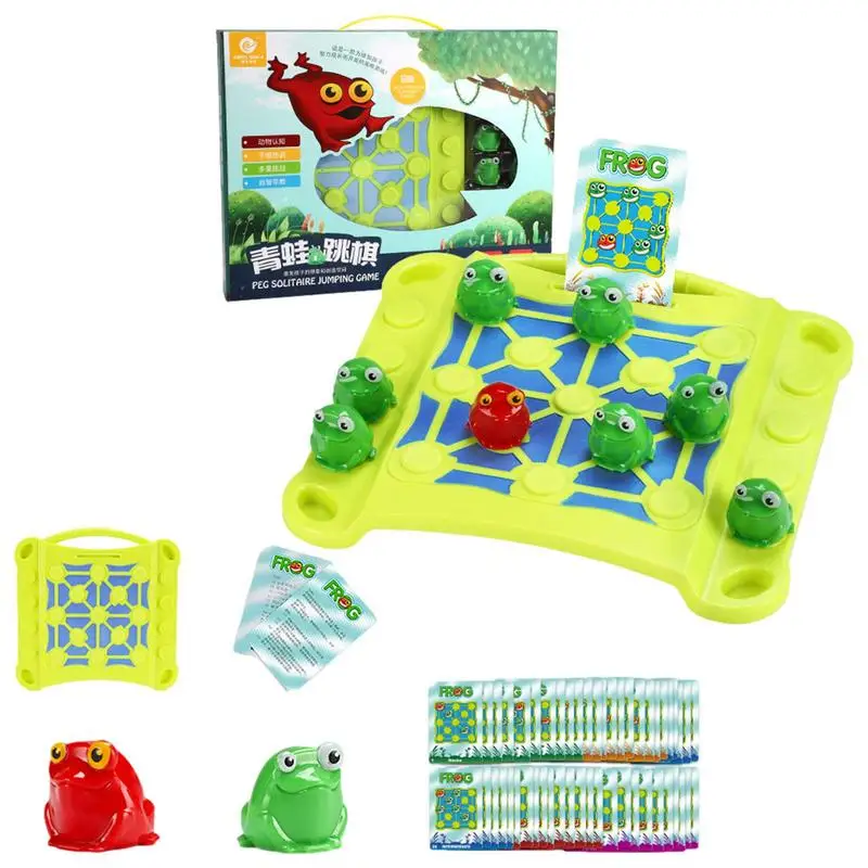 

Шашки-лягушки забавная настольная игра шахматы детский Настольный пазл шашки игрушка для детей раннее образование забавная игрушка для де...