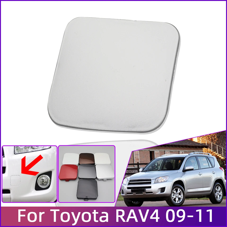 

Auto Front Bumper Towing Hook Hauling Cover Lid For Toyota Rav4 RAV4 2009 2010 2011 Tow Hook Eye Trailer Cap Red Silver White