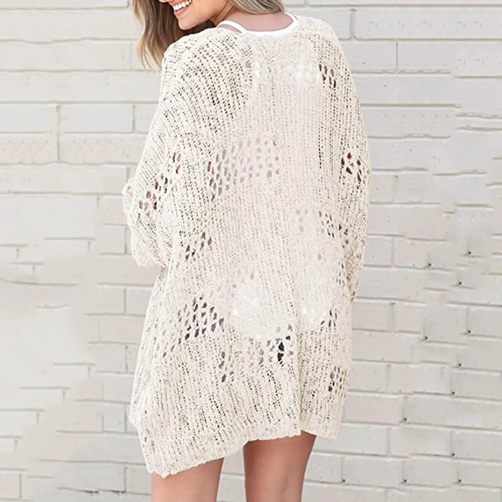 

Women Casual Long Sleeve Knitted Open Front Fashion Loose Elegant Warm Oversized New Cute Cardigan Mauve Sweater for Women