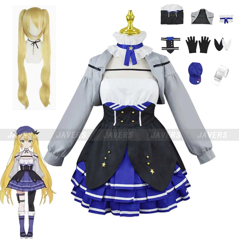 Dokibird Косплей Аниме виртуальный YouTuber костюм VTuber Ретро Doki платье JK пальто униформа