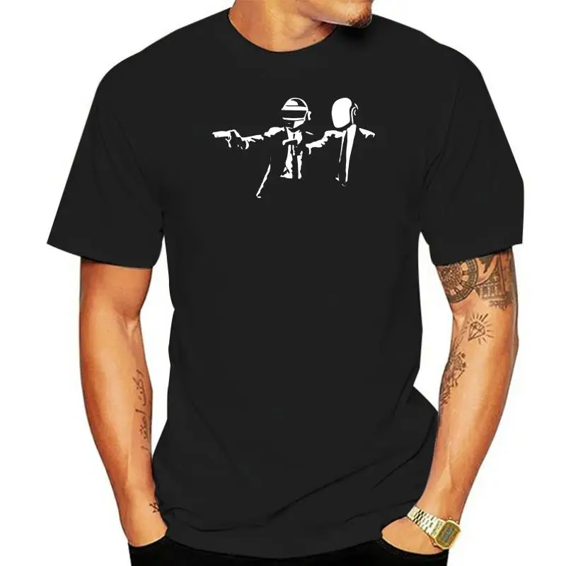 

O Neck Fashion Casual High Quality Print T Shirt Daft Punk Pulp Fiction MenS T Shirt