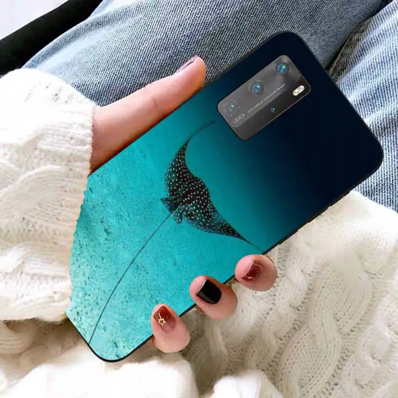 YNDFCNB Ocean Animal Manta Ray Phone Case For Huawei P 8 9 10 20 30 40 50 Pro Lite Psmart Honor 10 lite 70 Mate 20lite
