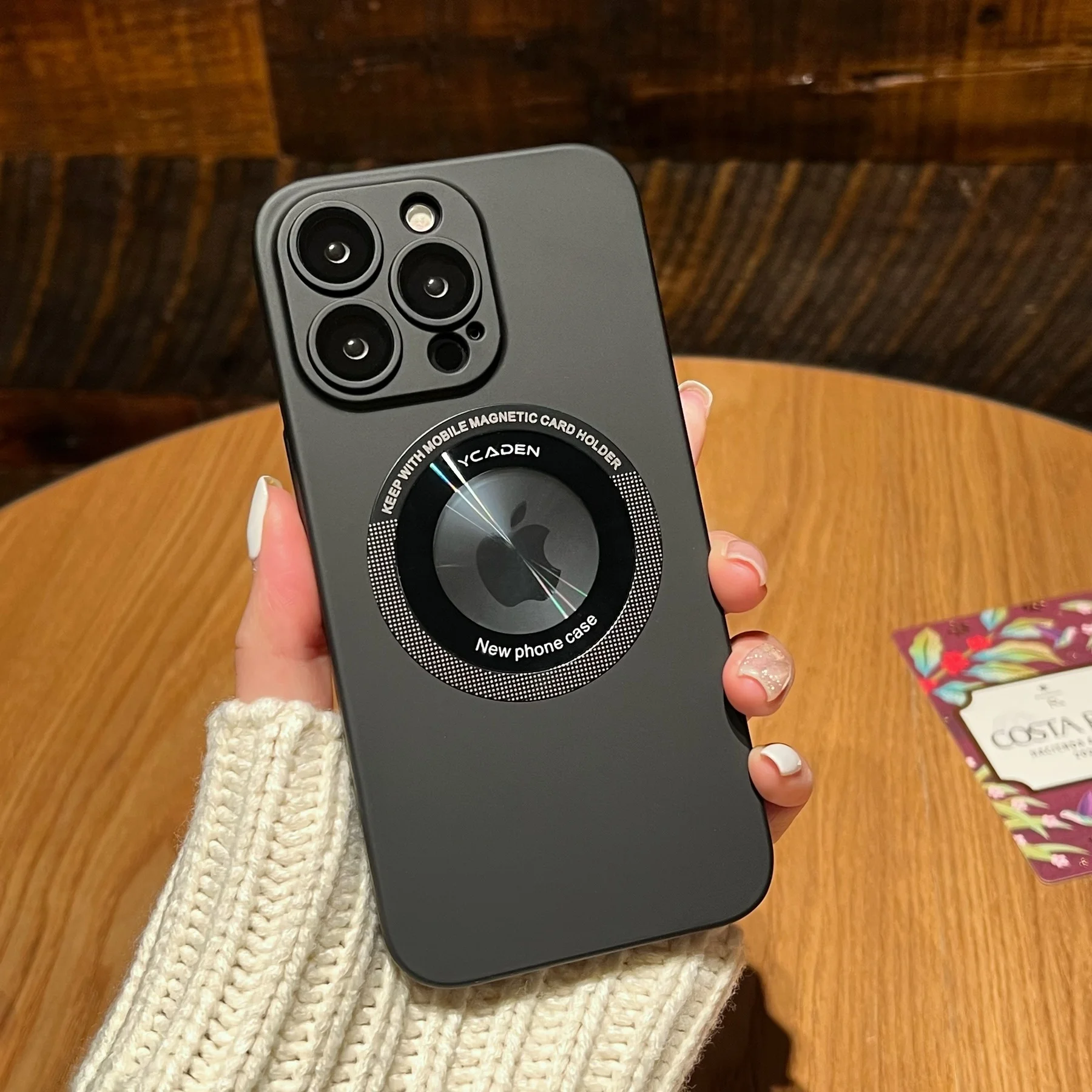 

Luxury Logo Hole Temper Glass Magsafe Case For IPhone 13 14 12 Pro Max Plus Magnetic Lens Protector Cover For IPhone 14 Pro Max