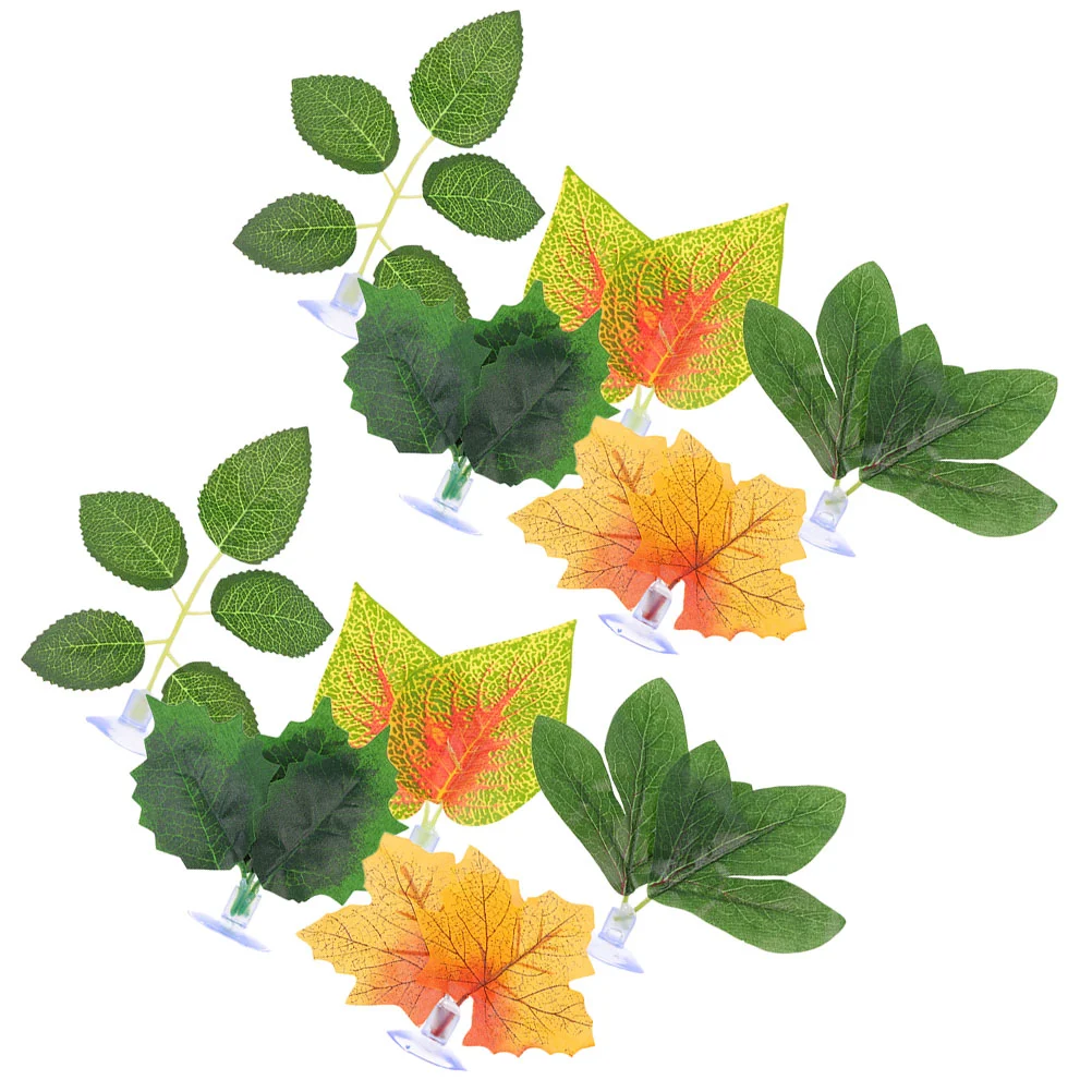 

10pcs Aquarium Plants Decorations Outdoor Terrarium Plants Simulated Ornament Terrarium Climbing Pet