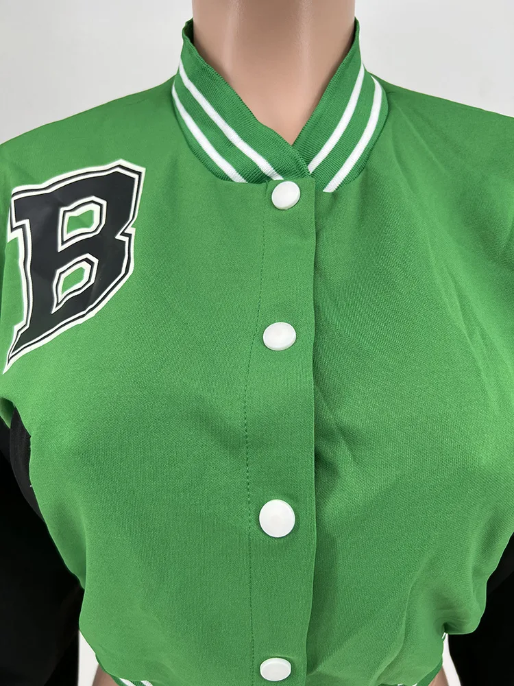 Бейсбольная куртка Женская весенне-осенняя одежда модные повседневные женские