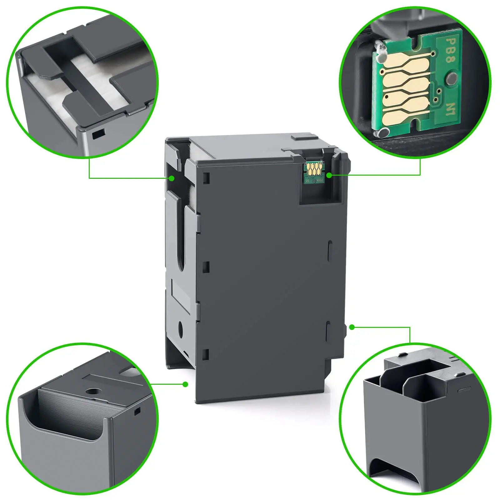Фото Комплект из 3 емкостей для отработанных чернил T6716 T6715 для WF-3820/4820/4830/4720/4834/4734/4730/4740 ET-8700 EC-4030/4020 WF-M5799/C5710/M5299/C5290 №3