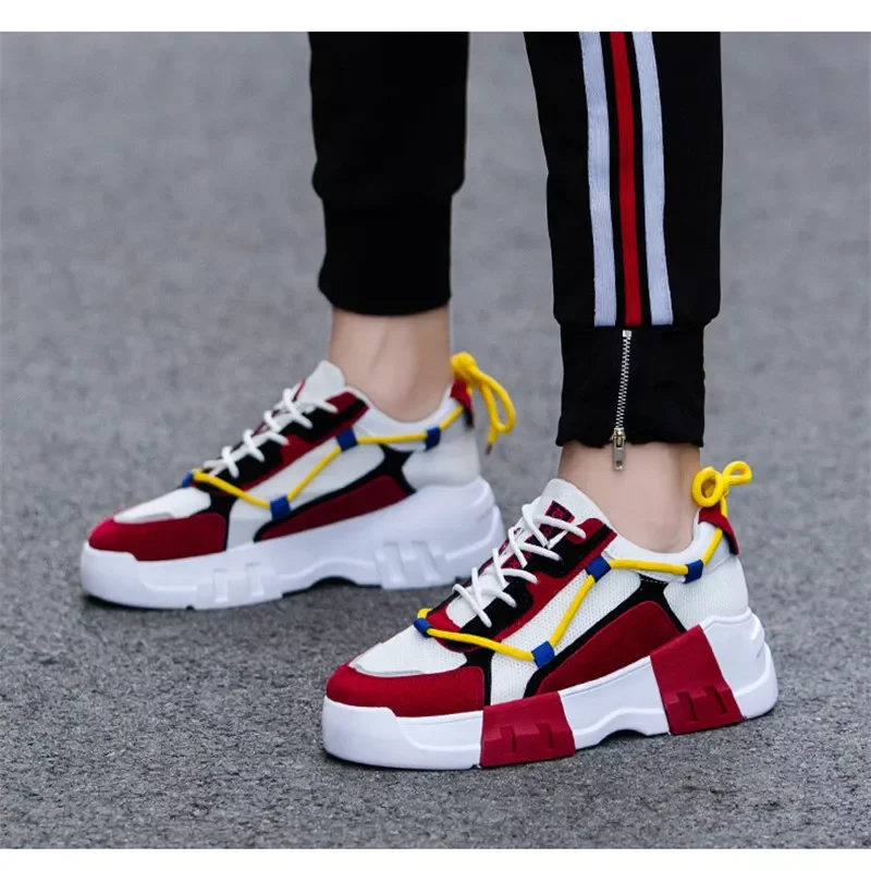 

2023New Men Casual Shoes Men Mesh Lace-up Shoes Comfortable Breathable Walking Sneakers Vulcanized masculino Zapatillas Hombre