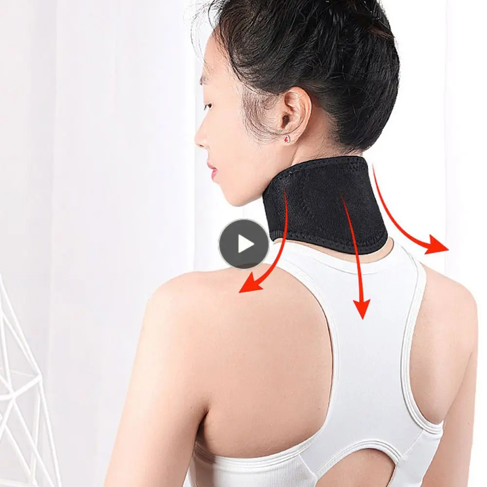 

32.1g New Warm Neck Protector Keep Warm Magnetic Cervical Spine Protector Magnet Self-heating Neck Guard Knee Pads Sports