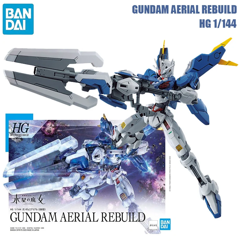 

In Stock BANDAI HG 1/144 Mobile Suit Gundam The Witch From Mercury GUNDAM AERIAL REBUILD Anime Action Figures Assembly Model Toy