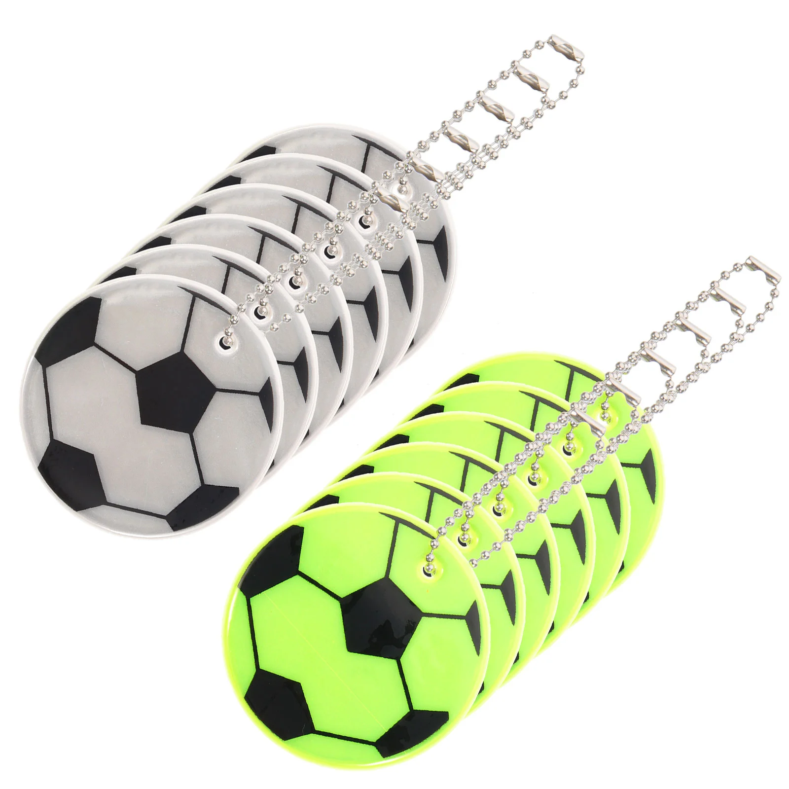 

12pcs Reflective Soccer Hanging Decor Backpack Charms School Bag Hanging Ornament