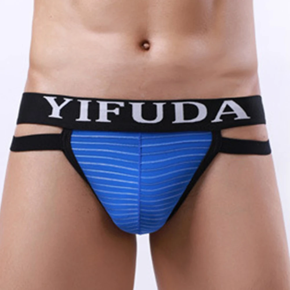 

Mens Briefs Sexy Jockstrap Men Underwear Male Stripe String Bikini Men G-String Low-Rise Bulge Pouch Thong Lingerie Panties
