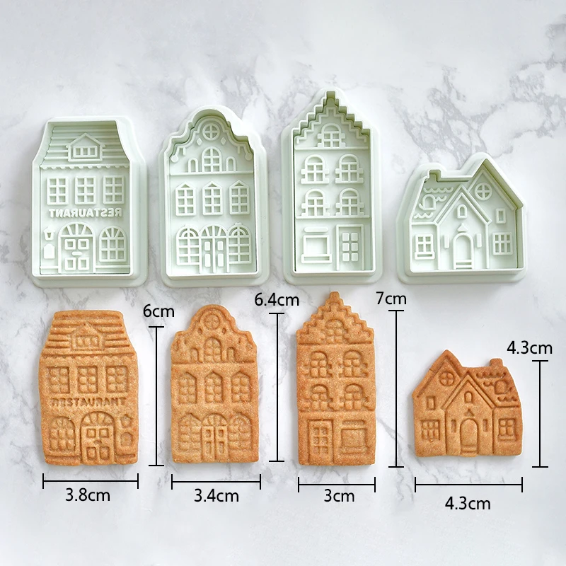 Рождественские пряничные формочки для печенья 4 шт.