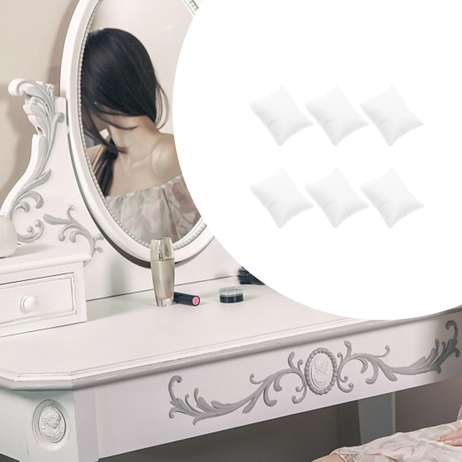 

Watch Pillow Display Cushion Bracelet Jewelry Bangle Pillows Box Holdersponge Liner Wristchain Storage Showcase Silk Cushions