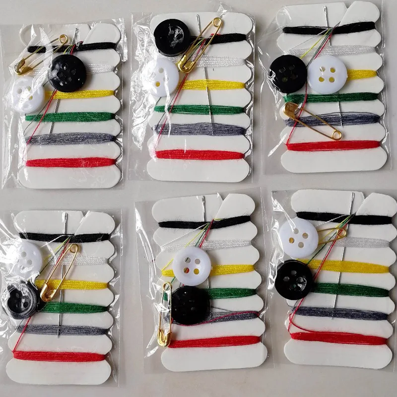 

20pcs Mini Portable Sewing Kit Needle Thread Button Pin DIY Handmade Sewing Materials Bags Travel Household Tools Accessories
